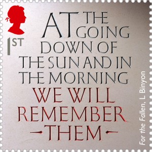 Briefmarke Großbritannien, For The Fallen, 2014