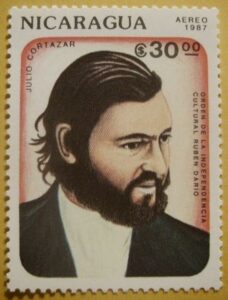 Julio Cortazar auf Briefmarke aus Nicaragua