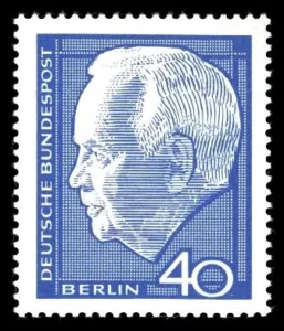 Heinrich Luebke auf Briefmarke aus Berlin
