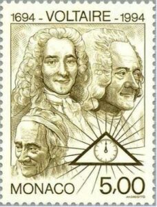 Voltaire auf Briefmarke aus Monaco