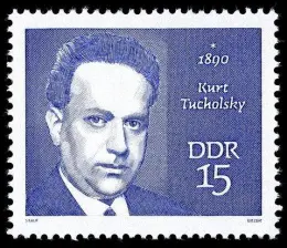 Kurt Tucholsky auf Briefmarke der DDR von 1970, MiNr. 1536.