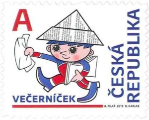 Sandmännchen auf Briefmarke der Tschechischen Republik