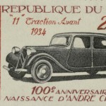 Citroen-Traction-Avant-Oldtimer auf Briefmarke
