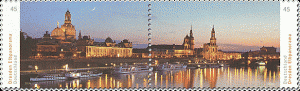 Briefmarke Elbpanorama Dresden