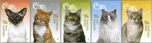 Katzen auf australischen Briefmarken