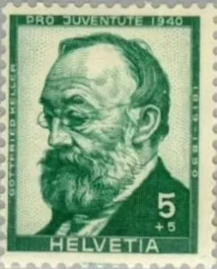 Gottfried Keller, Serie Pro Juventute der Schweiz 1940 (MiNr. 373 CH)