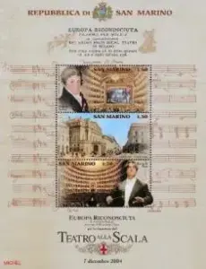 San Marino Briefmarkenblock Musiker