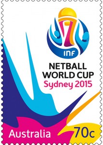 Netball auf australischer Briefmarke