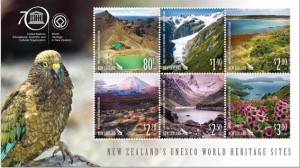 UNESCO Welterbe von Neuseeland auf Briefmarken