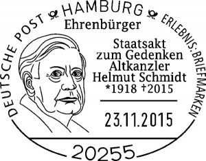 Helmut Schmidt Sonderstempel zum Staatsakt