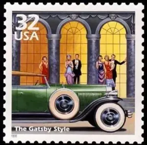 Der große Gatsby auf Briefmarke aus den USA