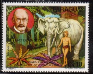Rudyard Kipling auf Briefmarke aus Paraguay