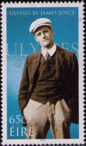 James Joyce auf Briefmarke aus Irland von 2004