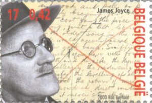 James Joyce auf belgischer Briefmarke 2000