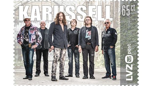 Karussell: Briefmarken zum Band-Jubiläum