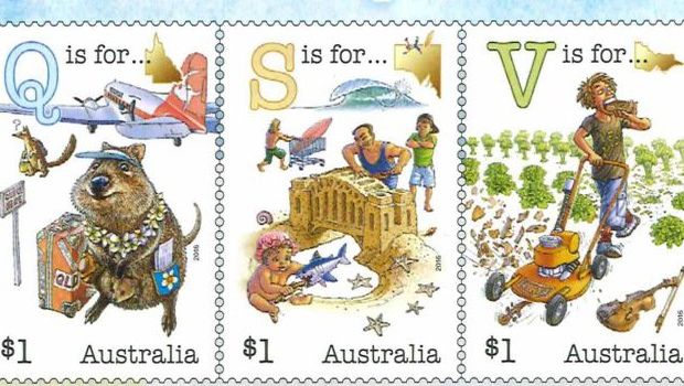 Briefmarke der Woche: Das Aussi-Alphabet