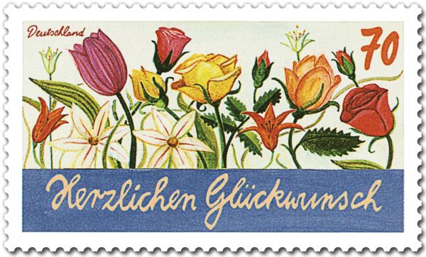 Breifmarke Schreibanlässe Glückwunsch