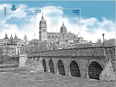 Die neue Briefmarke der Woche zeigt eine Stadtansicht von Salamanca.