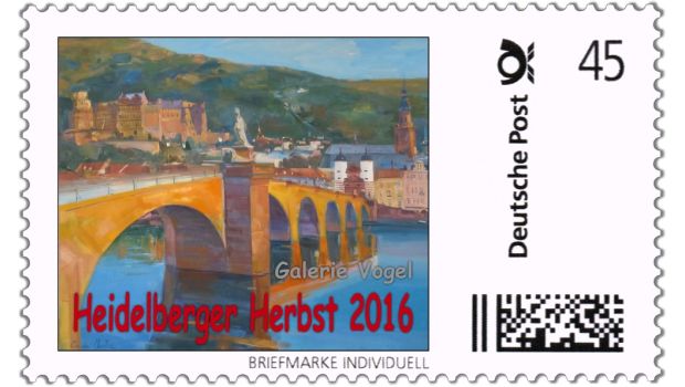 Alte Brücke auf neuer Briefmarke