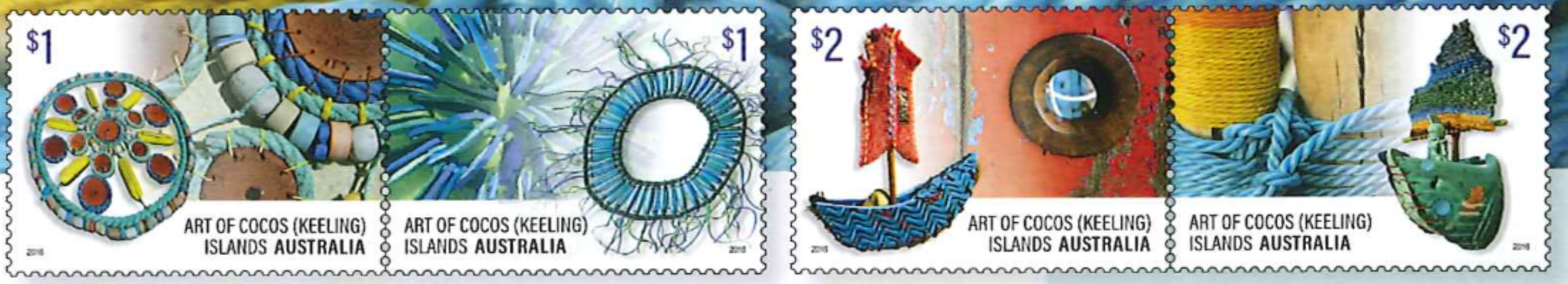Die Briefmarke der Woche zeigt kunstvolles von den Kokosinseln.