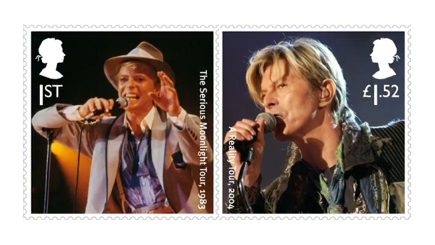 Briefmarken zu Ehren von David Bowie