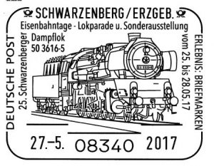 Sonderstempel Eisenbahntage Schwarzenberg