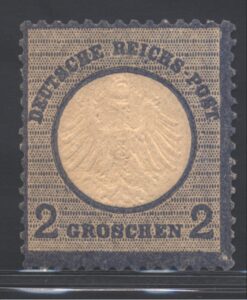 Deutschland, Deutsches Reich, kleines Schild - Briefmarke 2 Groschen Michel Nummer 5