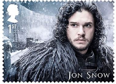 Jon Snow Game of Thrones George R.R. Martin Briefmarke Stamp British Mail Post