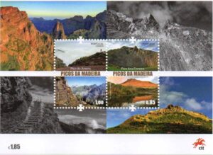 Madeire Briefmarke Block Portugal Berge Vulkan Neuausgabe 2018