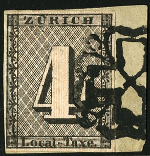 Schweiz Briefmarke 4 Franken Rappen Geschichte Postwertzeichen 125 Jahre (2)