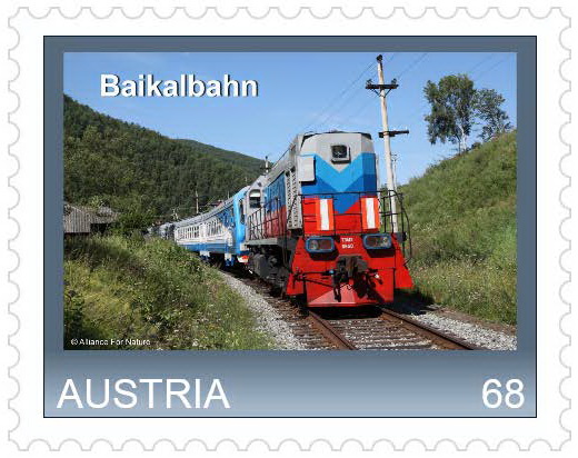 Briefmarke Baikalbahn Transsibirische Eisenbahn Russland (1)