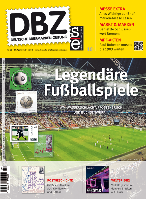 DBZ 10-2018 Deutsche Briefmarken Zeitung Titel