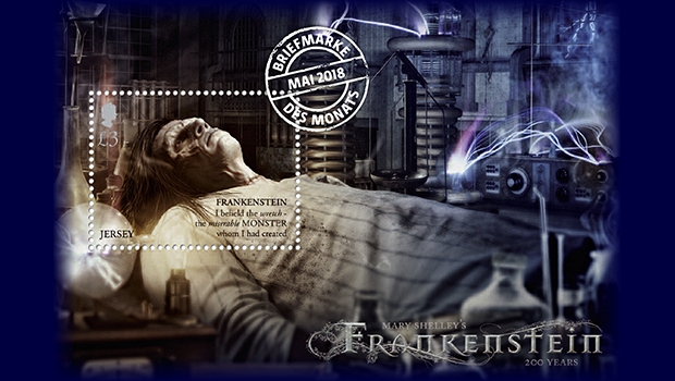 Briefmarke des Monats: Frankenstein – 200-jähriger Mythos lebt!