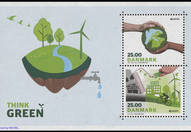 dk-bl.-0063 2016, 31. Maerz. Blockausgabe Europa - Umweltbewusst leben Daenemark Earth Day
