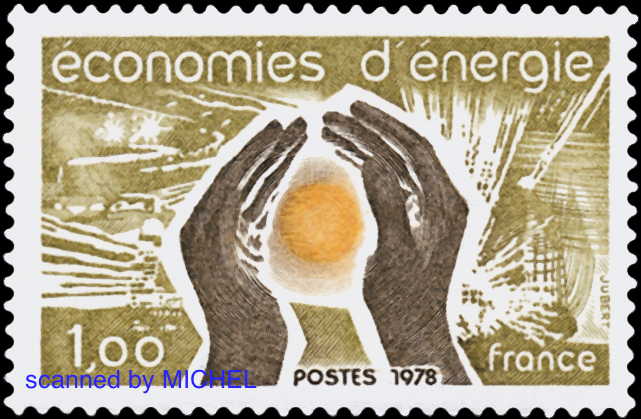 f-2096 1978 Schutz vor Verschwendung der Energie Frankreich Earth Day