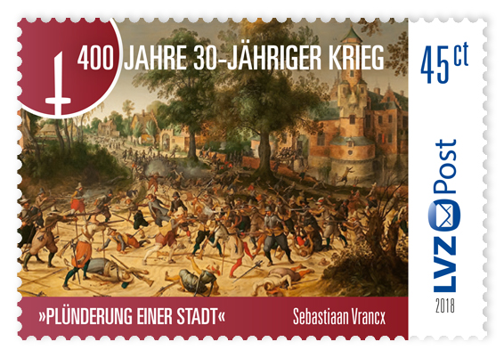 30 Jahre Krieg LVZ Post Briefmarke Neuheit