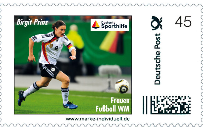 Fussball Legenden WM Frauen Prinz Briefmarke