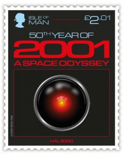 2001: Odyssee im Weltraum - Briefmarke Isle of Man - HAL 9000