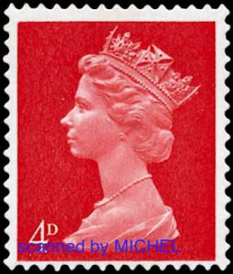Michel-Nummer Großbritannien 0496 aus der Machin-Serie
