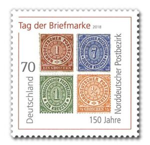 Briefmarke 150 Jahre Norddeutscher Postbezirk
