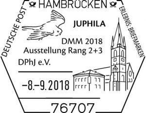 Sonderstempel zur Juphila mit Turmfalkenmotiv.