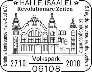 Sonderstempel 2018 zum Tag der Landesgeschichte Sachsen-Anhalt in Halle