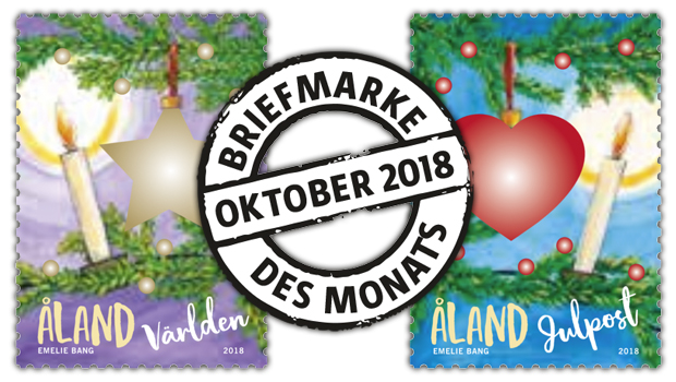 Briefmarke des Monats: Plätzchen, Strohsterne und Glaskugeln