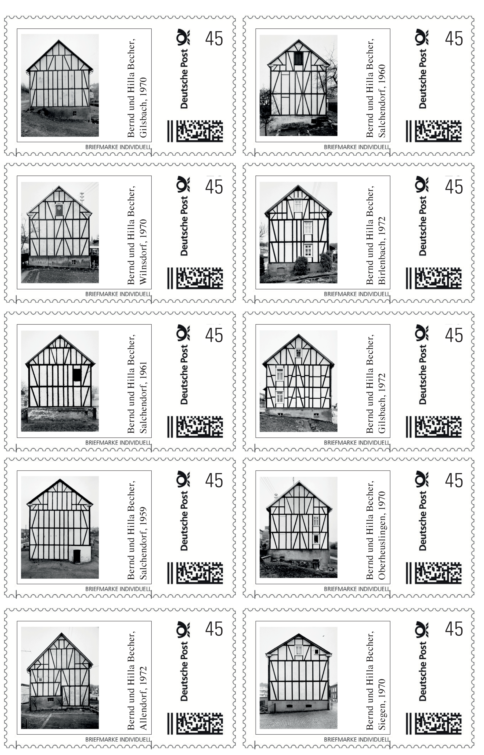 Bis 1972 dokumentierten Hella und Bernd Becher die Giebelseiten von Fachwerkhäusern im Siegerland.