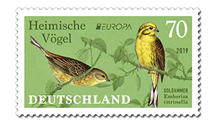 Briefmarke Deutschland Goldammer