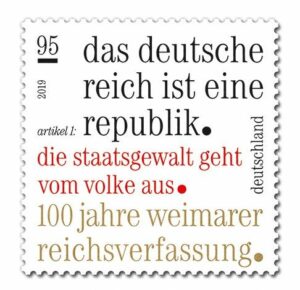 Briefmarke Deutschland 100 Jahre Weimarer Verfassung