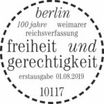 Briefmarke Deutschland 100Stempel Berlin Jahre Weimarer Verfassung