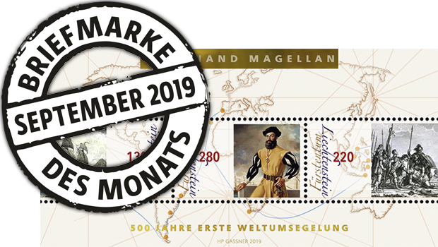 Briefmarke des Monats: Erste Weltumseglung vor 500 Jahren