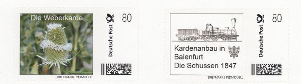 Kardenanbau in Baienfurt 80 Cent Marken Individuell
