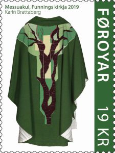 Briefmarke Färöer Messgewand